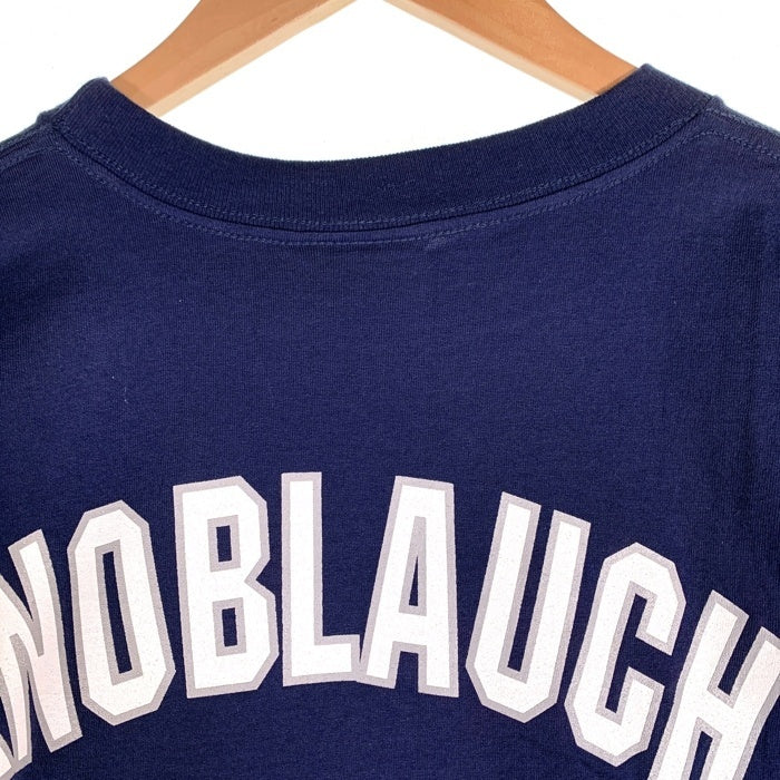 majestic マジェスティック Newyork Yankees ニューヨーク ヤンキース Yankees KNOBLAUCH 11 半袖 Tシャツ ネイビー メキシコ製 Size L 福生店