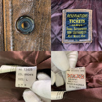 RESERVATION TICKET リザベーションチケット レザージャケット ブラウン 73405 Size L 福生店