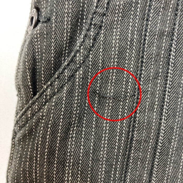 PPFM ピーピーエフエム ヒッコリーストライプ サロペット ブラック sizeM 瑞穂店