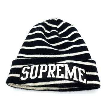 Supreme シュプリーム Team Stripe Beanie ニット帽 ビーニー ブラック×ホワイト  瑞穂店