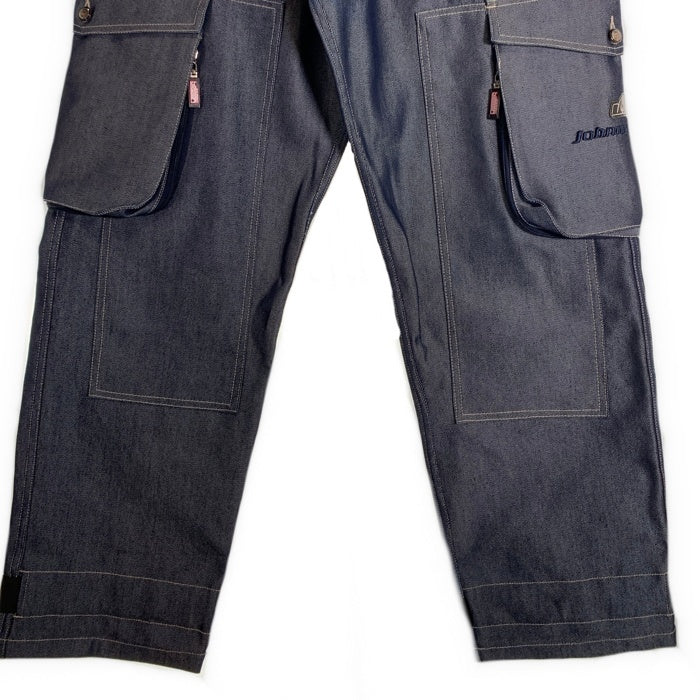 00's Johnny Blaze ジョニーブレイズ Method man メソッドマン WU-TANG CLAN ウータンクラン 光沢 ダブルニー デニム カーゴ  パンツ グレー Size W34 福生店