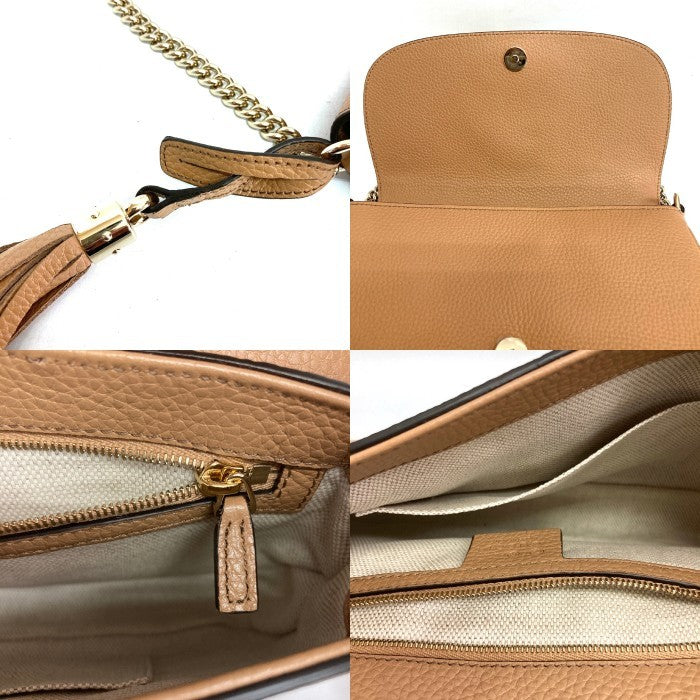 GUCCI グッチ 536224 ショルダーバッグ インターロッキングG チェーンショルダー バッグ ベージュ 瑞穂店