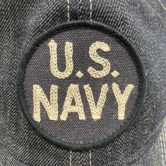 UES ウエス U.S.NAVY ワッペン デニムベースボールキャップ インディゴ sizeXL 瑞穂店