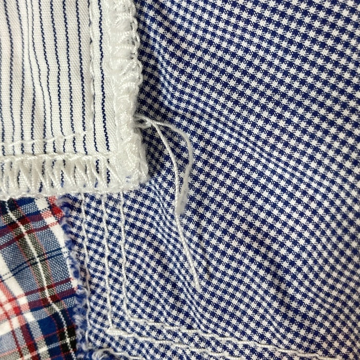 COMME des GARCONS HOMME コムデギャルソンオム AD2014 HN-B009 チェックパッチワーク 長袖シャツ ホワイト sizeS 瑞穂店