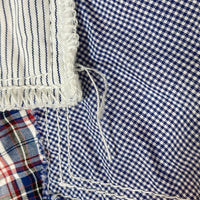 COMME des GARCONS HOMME コムデギャルソンオム AD2014 HN-B009 チェックパッチワーク 長袖シャツ ホワイト sizeS 瑞穂店