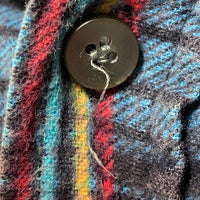 SAUGATUCK ソーガタック プリントネル フード付きシャツ ブルー size- 瑞穂店