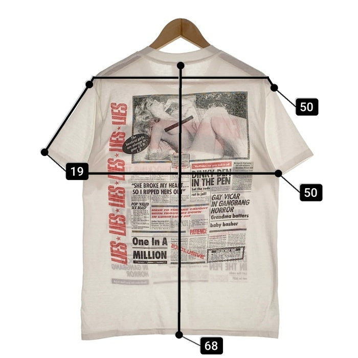 80's GUNS N ROSES ガンズアンドローゼズ GN'R LIES TEE プリントTシャツ ホワイト Spring Ford USA製 Size XL 福生店