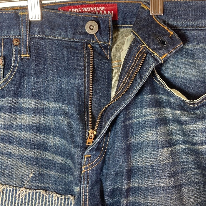 JUNYA WATANABE COMME des GARCONS MAN ジュンヤワタナベ コムデギャルソンマン Levi's リーバイス WA-P203 AD2017 513 パッチワーク レザーポケット デニムパンツ インディゴ sizeM 瑞穂店