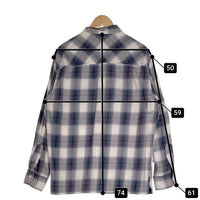 NEIGHBORHOOD ネイバーフッド 21SS B&C C-SHIRT コットンチェックシャツ 長袖 ネイビー ホワイト 211ARNH-SHM03 Size L 福生店