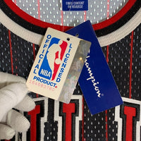 90's Champion チャンピオン Chicago Bulls シカゴ・ブルズ マイケルジョーダン タンクトップ ユニフォーム ブラック レッド ストライプ USA製 Size 48 福生店