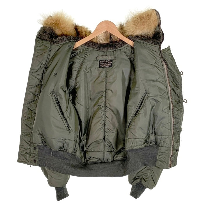 U.S. ARMY 60's ALPHA INDUSTRIES アルファインダストリーズ N-2B コヨーテファー  黒タグ CONMERジッパー フライトジャケット オリーブ MIL-J-6278D / 8415-270-0366 /DSA-1-2355-63-C  Size M 福生店