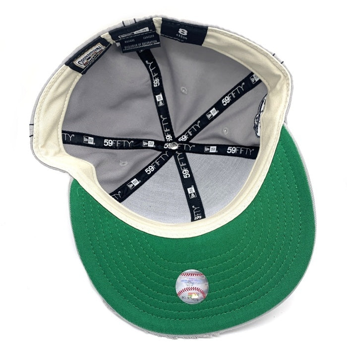 NEW ERA ニューエラ MFC STORE エムエフシーストア CUSTOM COLLECTION 59FIFTY Newyork Yankees ニューヨークヤンキース ダメージ加工 サイドパッチ Design by YUGO ベースボール キャップ グレー Size 8 (63.5cm) 福生店
