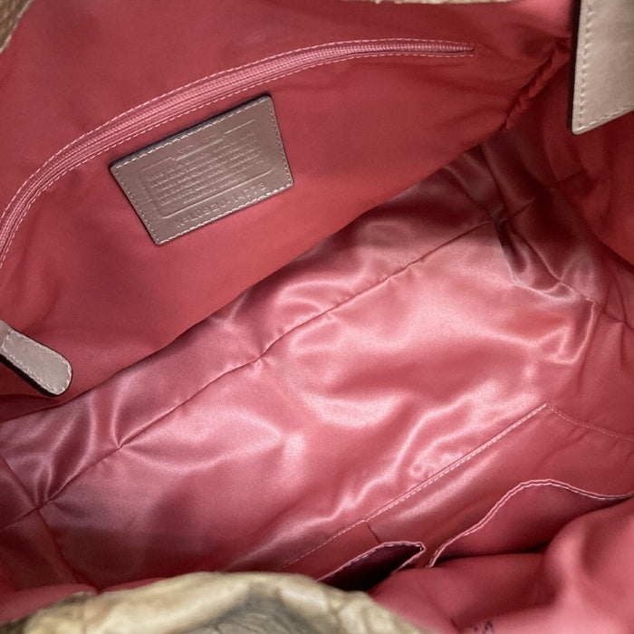 新品】☆COACH(コーチ)ベージュ レザー ショルダーバッグ 保存袋つき