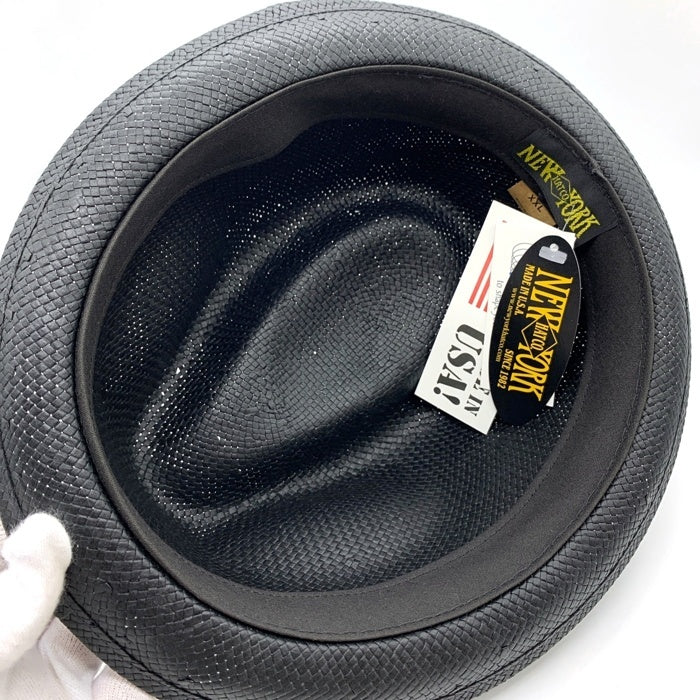 NEWYORK HAT ニューヨークハット ストローハット ブラック USA製 Size XXL 福生店