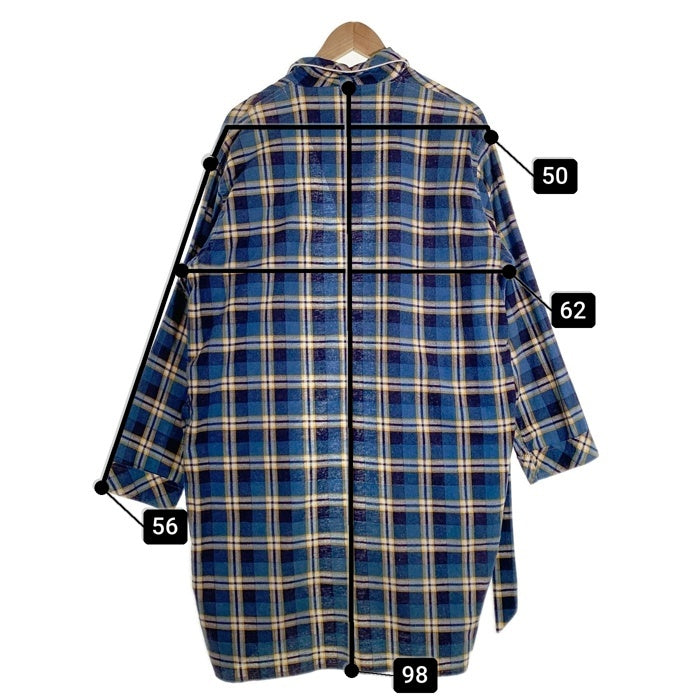 AHM フランネルチェックガウン ブルー US古着 Size M 福生店