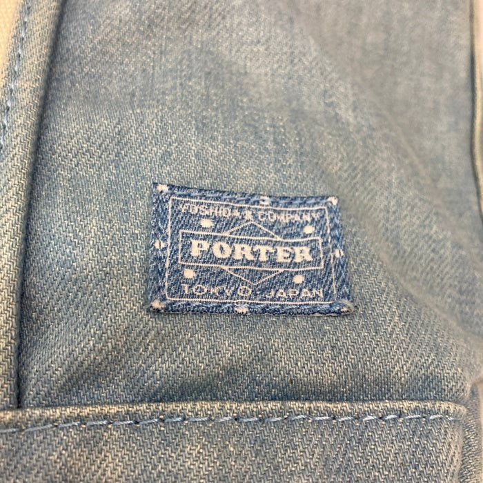 PORTER GIRL ポーターガール ブリーチデニム ボーイフレンド トートバッグ ライトインディゴ 瑞穂店