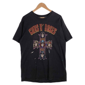 00's GUNS N' ROSES ガンズアンドローゼズ プリントTシャツ ブラック Hanes メキシコ製 2007コピーライト Size L 福生店