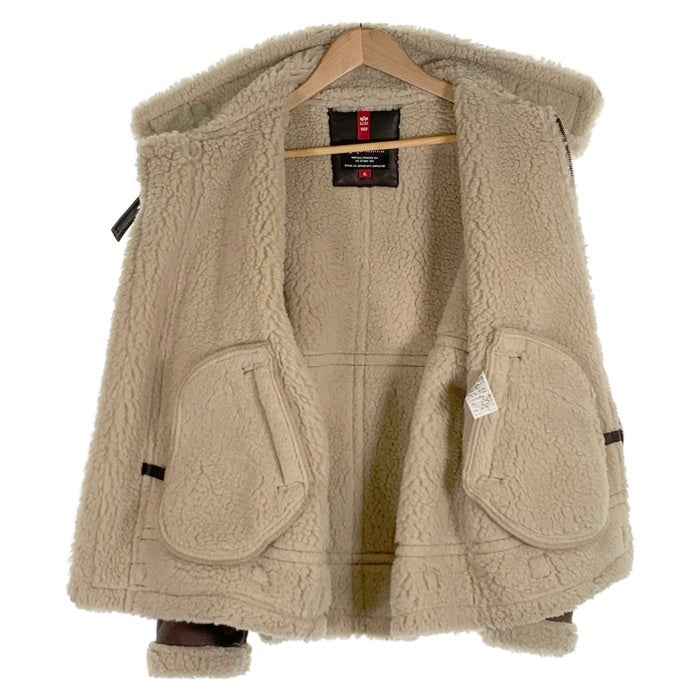 ALPHA アルファ B-3 フライトジャケット フェイクムートン ブラウン TA1398-068 Size XL 福生店