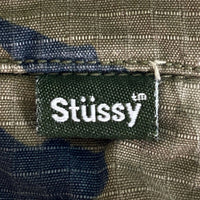 STUSSY ステューシー 90s カモフラ カーゴハーフパンツ カーキ size33※バック左ポケットボタン欠損 瑞穂店