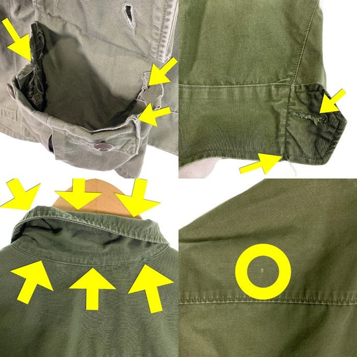 60's U.S.ARMY 米陸軍 Jungle Fatigue Jacket ジャングルファティーグ ジャケット オリーブ ノンリップ エポーレット無 Size S-R 福生店