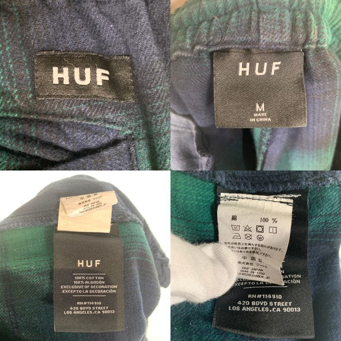 HUF ハフ CAMDEN PLAID TRACK PANT チェック トラックパンツ グリーン Size M 福生店