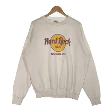 80-90's Hard Rock Cafe ハードロックカフェ プリント スウェットクルーネックトレーナー ホワイト Size XL 福生店