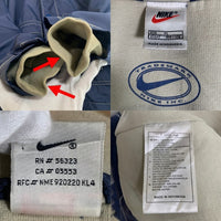 00's NIKE ナイキ ナイロンジャケット スウェットパーカーレイヤード ネイビー ベージュ Size XL 福生店