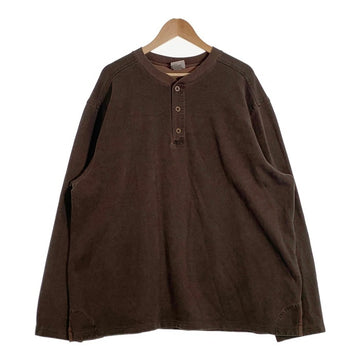 L.L.Bean エルエルビーン 鹿の子 ヘンリーネック ロングスリーブカットソー ブラウン Size XXL 福生店