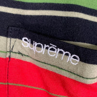 SUPREME シュプリーム 23SS Multi Stripe Polo マルチストライプ ポロシャツ 半袖 ブラック グリーン Size XXL 福生店