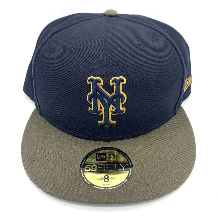 NEW ERA ニューエラ 59FIFTY Newyork Mets ニューヨークメッツ ベースボール キャップ ネイビー オリーブ Size 8 (63.5cm) 福生店