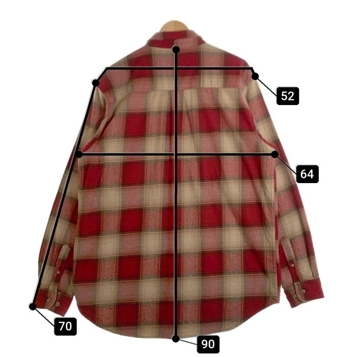 FIELD & STREAM フィールド アンド ストリーム 長袖 オンブレ チェック シャツ レッド Size XL-TALL 福生店