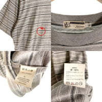 A BATHING APE アベイシングエイプ BAPESTA刺繡 ボーダーTシャツ グレー 日本製 Size L 福生店