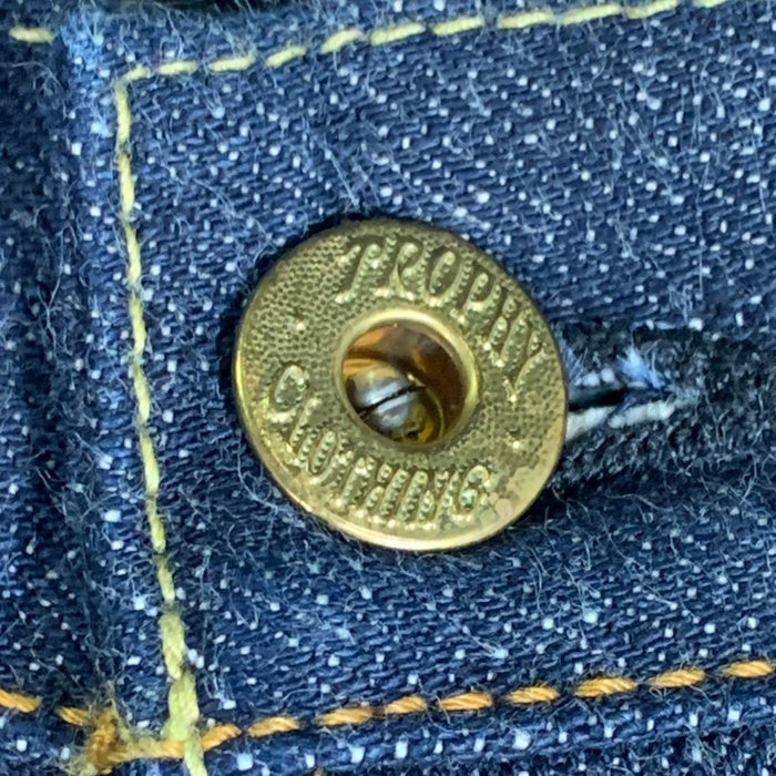TROPHY CLOTHING トロフィークロージング W Knee Standard Dirt Denim ダブルニー スタンダードダートデニムパンツ インディゴ Lot 1606 Size 34 福生店