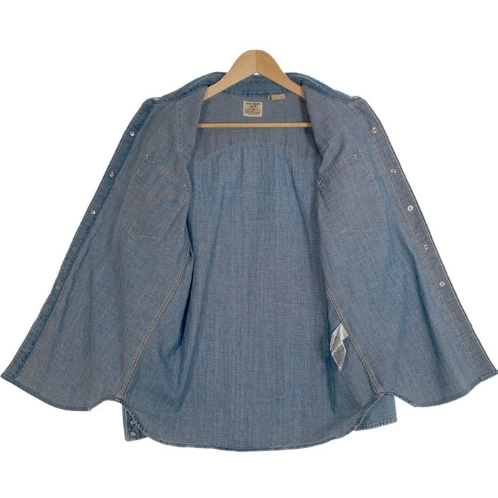 LEVIS リーバイス コットン 長袖 ウエスタン デニムシャツ ライトブルー 001L7-0000 Size S 福生店