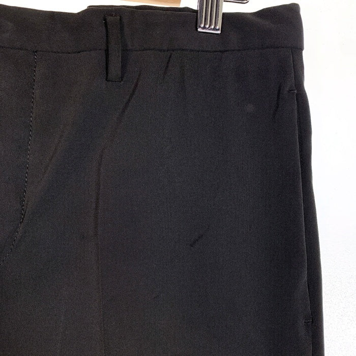 PRADA プラダ ボタンフライ ストレートスラックス トラウザー パンツ ブラック やや厚手 Size 48 福生店