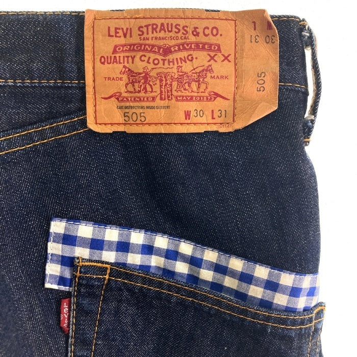 JUNYA WATANABE COMME des GARCONS MAN ジュンヤワタナベ コムデギャルソンマン Levi's リーバイス WZ-P801 AD2009 ギンガムチェック 505 デニムパンツ インディゴ sizeM 瑞穂店