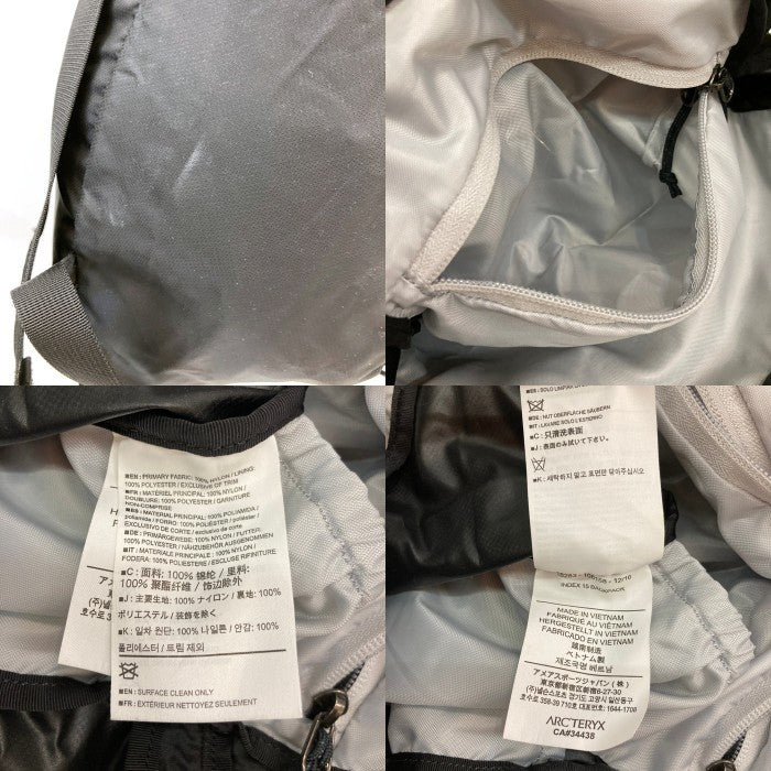 ARC'TERYX アークテリクス INDEX 15 BACKPACK バックパック リュック ナイロン ブラック 18283-106158-12/16 瑞穂店