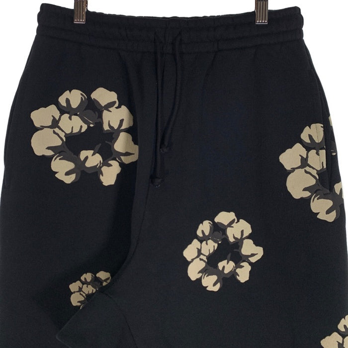 DENIM TEARS デニムティアーズ 24AW CPFM カクタスプラントフリーマーケット Wreath Sweatpants リース プリント スウェットパンツ ブラック Size L 福生店