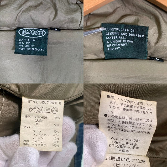 MANASTASH マナスタッシュ デニム ジップアップ ジャケット ヘンプ ライトブルー 7182016 Size L 福生店