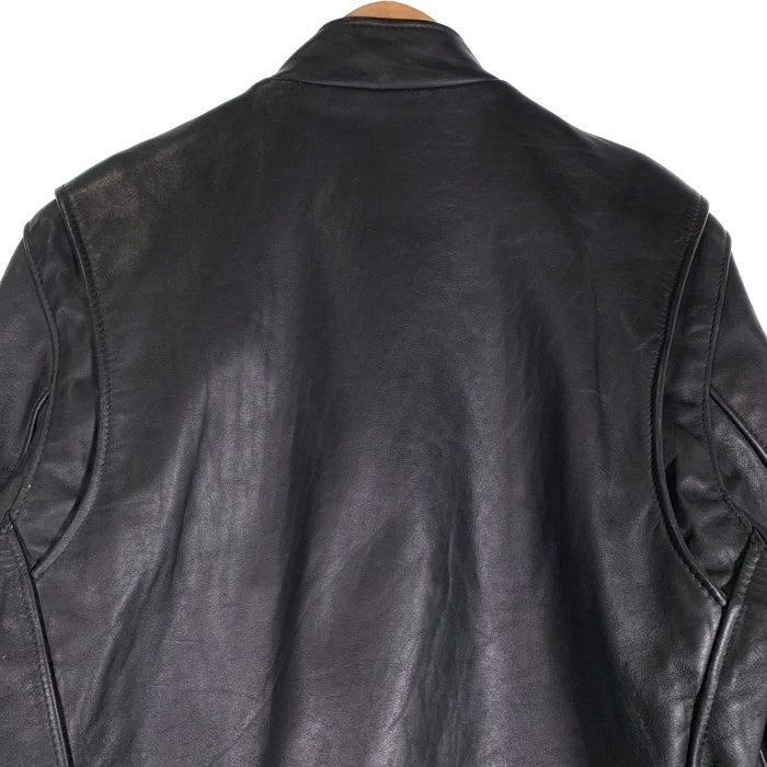 Schott ショット 641XX 復刻 レザー シングルライダースジャケット ブラック サボテンタグ復刻 USA製 Size 42 福生店
