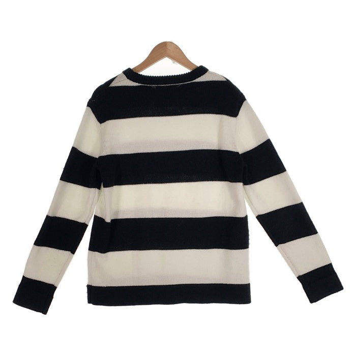 CAPTAINS HELM キャプテンズヘルム 17AW BORDER SWEATER ボーダークルーネックセーター ブラック ホワイト ポリ アクリル ウール Size L 福生店