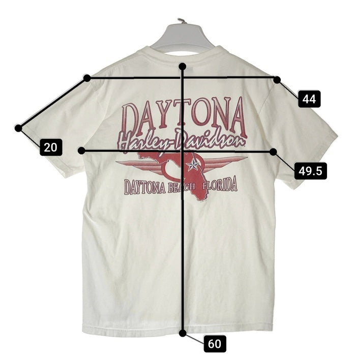 HARLEY DAVIDSON ハーレーダビッドソン USA製 ポケットTシャツ ホワイト sizeM※所々汚れ有 瑞穂店