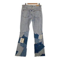 mnml ミニマル B424 Patch Flare Denim パッチワーク フレアデニムパンツ ブルー Size 34 福生店