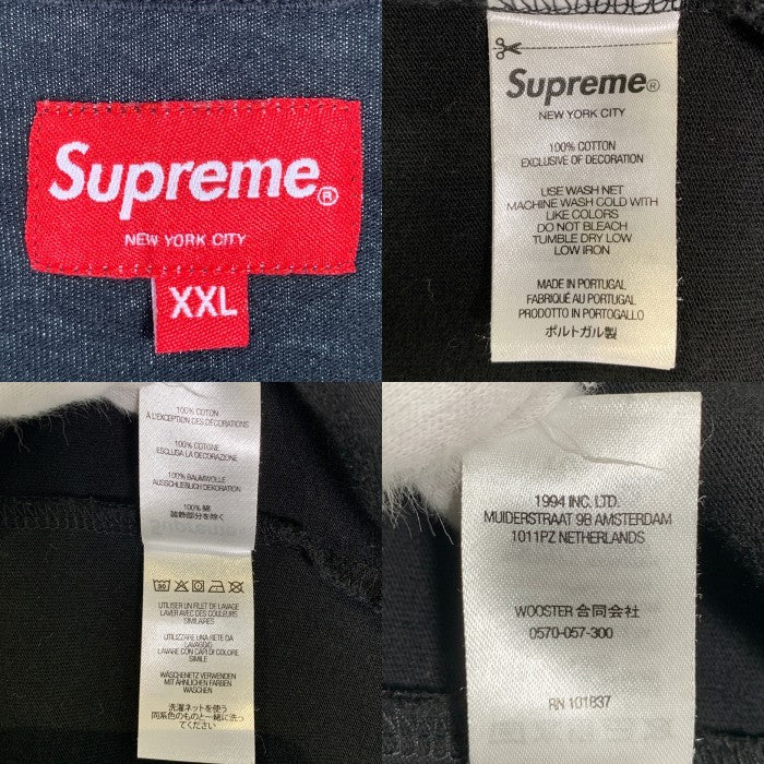 SUPREME シュプリーム 22AW Lotus S/S Top ロータス ショートスリーブトップ Tシャツ 刺繡 ブラック Size XXL 福生店
