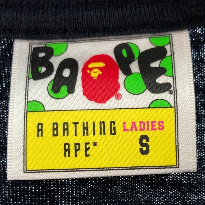 A BATHING APE アベイシングエイプ 迷彩 青カモ柄 大猿Ｔシャツ ブラック sizeS 瑞穂店