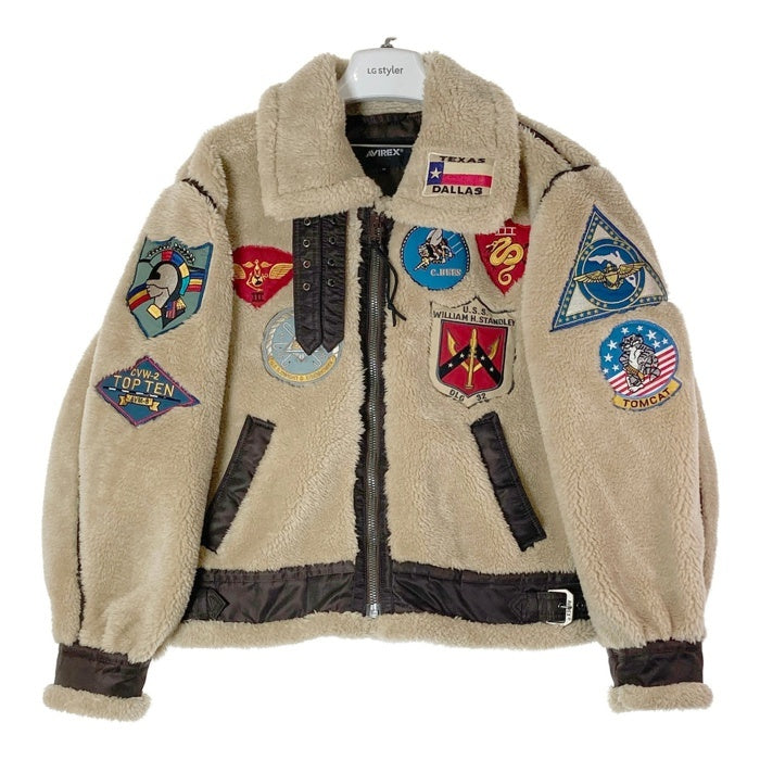 AVIREX アヴィレックス 783-2952004 レトロ ボア TOPGUN B-3ジャケット ベージュ sizeM 瑞穂店