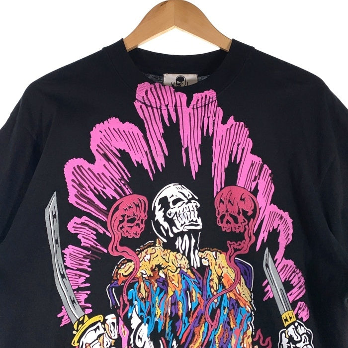 Warren Lotas ウォーレンロータス DEATH LIFE EYES THE DEMON EXECUTIONER スカル プリントTシャツ ブラック Size M 福生店