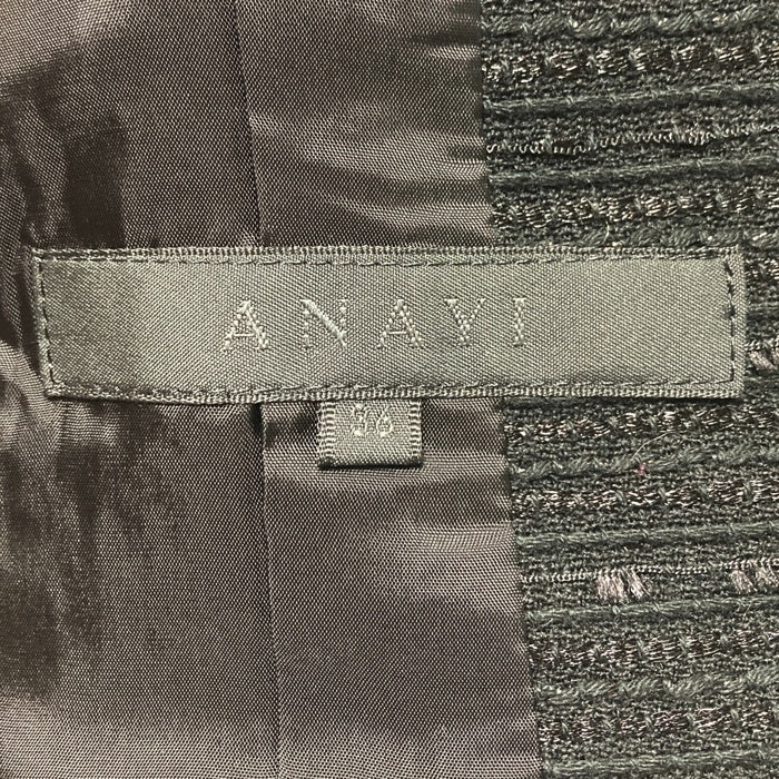 ANAYI アナイ ノーカラー ジャケット ブラック size36 瑞穂店