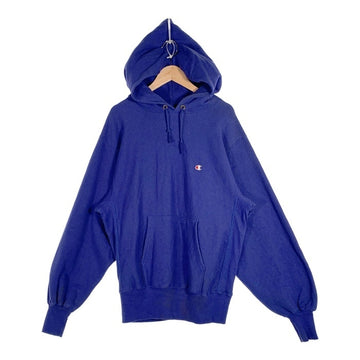 90's Champion チャンピオン リバースウィーブ プルオーバースウェットパーカー ロイヤルブルー USA製 トリコ刺繡 Size L 福生店