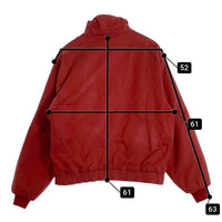 80’s L.L.Bean エルエルビーン スタンドカラー コットンキャンバスジップアップジャケット ウールチェックライナー レッド Size M 福生店